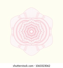 Pink abstract rosette