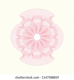 Pink abstract rosette