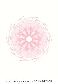 Pink abstract rosette