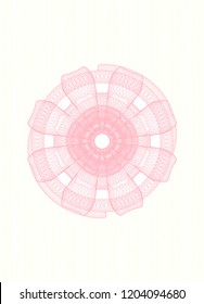 Pink abstract rosette