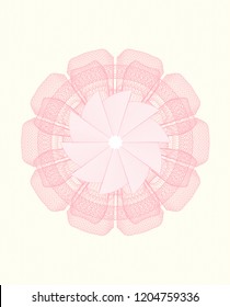 Pink abstract rosette