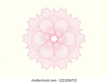 Pink abstract rosette