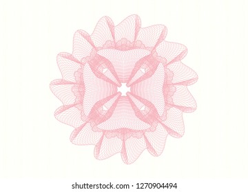 Pink abstract rosette