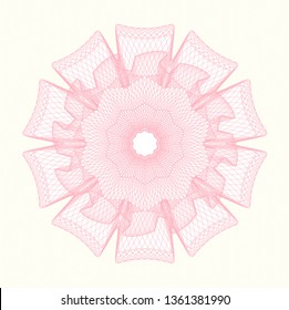 Pink abstract rosette