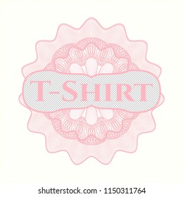 Pink abstract rosette with text T-Shirt inside