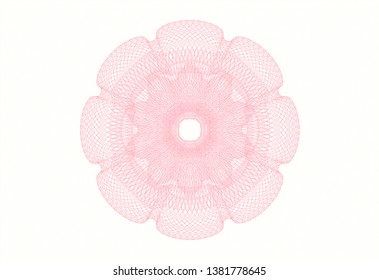 Pink abstract rosette. Vector Illustration. Detailed.