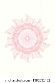 Pink abstract rosette. Vector Illustration. Detailed.