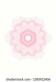 Pink abstract rosette. Vector Illustration. Detailed.