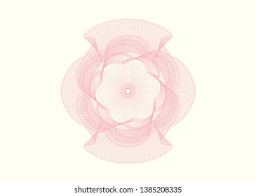 Pink abstract rosette. Vector Illustration. Detailed.
