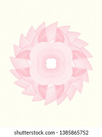 Pink abstract rosette. Vector Illustration. Detailed.
