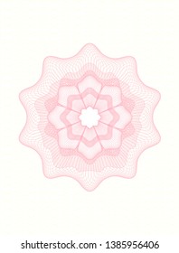 Pink abstract rosette. Vector Illustration. Detailed.
