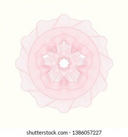 Pink abstract rosette. Vector Illustration. Detailed.