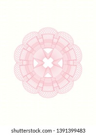 Pink abstract rosette. Vector Illustration. Detailed.