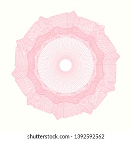Pink abstract rosette. Vector Illustration. Detailed.