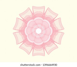 Pink abstract rosette. Vector Illustration. Detailed.