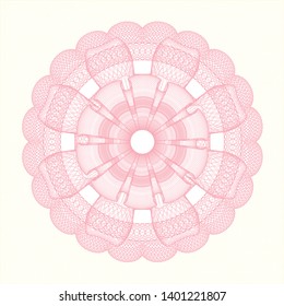 Pink abstract rosette. Vector Illustration. Detailed.