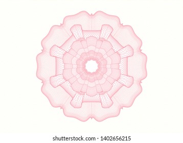 Pink abstract rosette. Vector Illustration. Detailed.