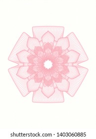 Pink abstract rosette. Vector Illustration. Detailed.