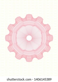Pink abstract rosette. Vector Illustration. Detailed.