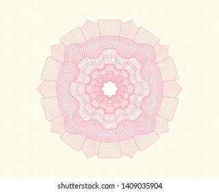 Pink abstract rosette. Vector Illustration. Detailed.