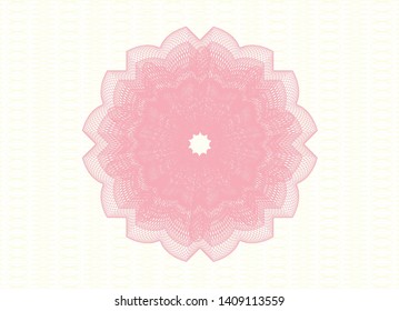 Pink abstract rosette. Vector Illustration. Detailed.