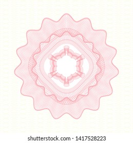 Pink abstract rosette. Vector Illustration. Detailed.