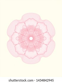 Pink abstract rosette. Vector Illustration. Detailed.