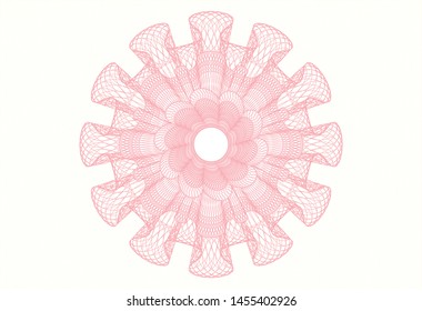 Pink abstract rosette. Vector Illustration. Detailed.