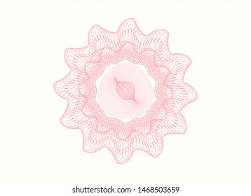 Pink abstract rosette. Vector Illustration. Detailed.