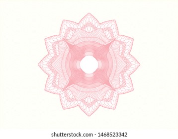 Pink abstract rosette. Vector Illustration. Detailed.