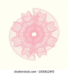 Pink abstract rosette. Vector Illustration. Detailed.