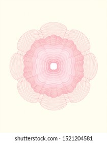 Pink abstract rosette. Vector Illustration. Detailed.