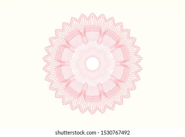 Pink abstract rosette. Vector Illustration. Detailed.