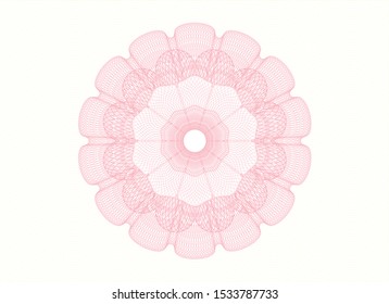 Pink abstract rosette. Vector Illustration. Detailed.