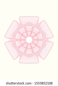 Pink abstract rosette. Vector Illustration. Detailed.