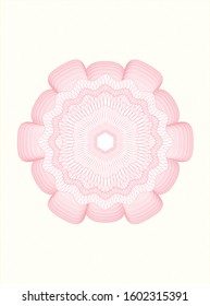 Pink abstract rosette. Vector Illustration. Detailed.