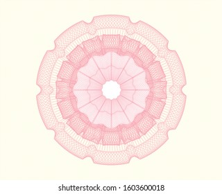 Pink abstract rosette. Vector Illustration. Detailed.