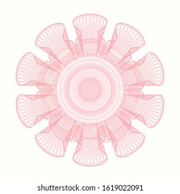 Pink abstract rosette. Vector Illustration. Detailed.
