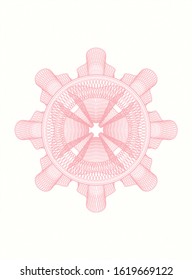 Pink abstract rosette. Vector Illustration. Detailed.