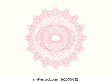 Pink abstract rosette. Vector Illustration. Detailed.