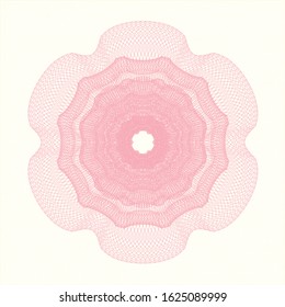 Pink abstract rosette. Vector Illustration. Detailed.