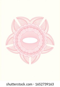 Pink abstract rosette. Vector Illustration. Detailed.