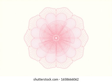 Rosa abstrakte Rosette. Vektorillustration Illustration. Detaillierte Angaben.