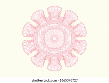 Pink abstract rosette. Vector Illustration. Detailed.