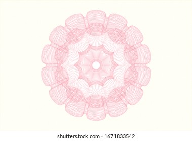 Pink abstract rosette. Vector Illustration. Detailed.