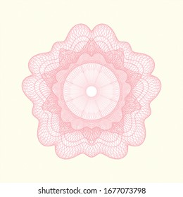 Rosa abstrakte Rosette. Vektorillustration Illustration. Detaillierte Angaben.
