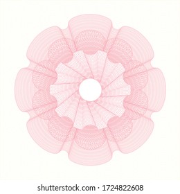 Rosette abstracto rosado. Ilustración vectorial. Detallado. 