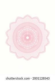 Pink abstract rosette. Vector Illustration. Detailed. 