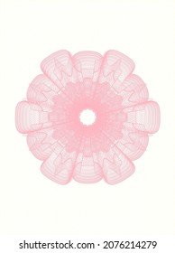 Pink abstract rosette. Vector Illustration. Detailed. 
