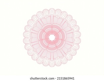 Pink abstract rosette. Vector Illustration. Detailed. 